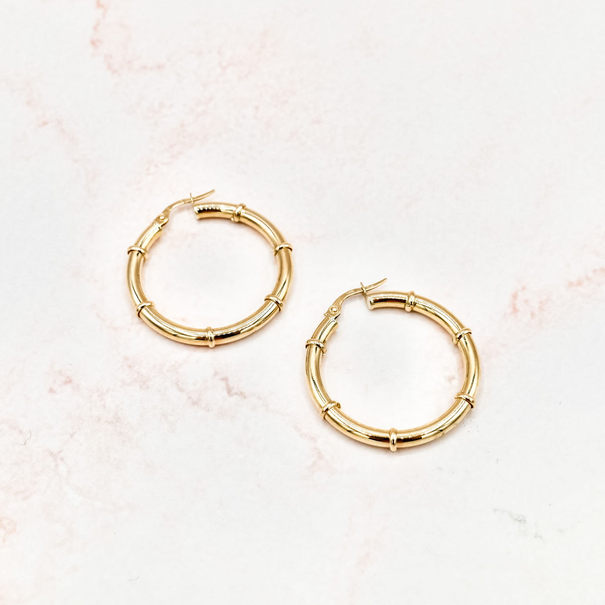 BRIDGET Stockinette hoop earrings