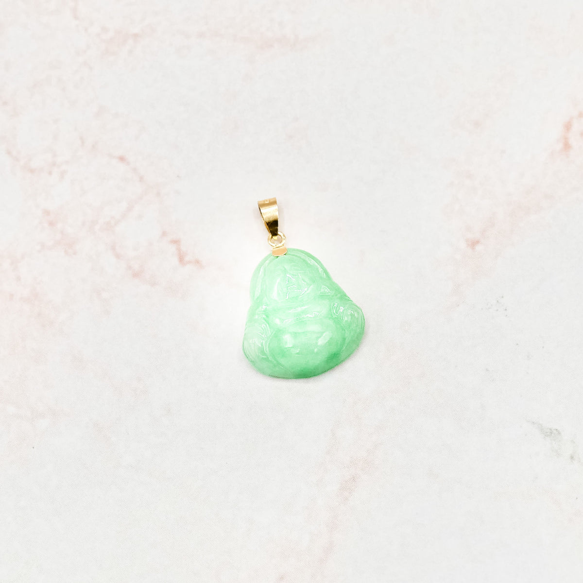 Small jade store buddha pendant