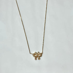 Diamond Butterfly Pendant Necklace