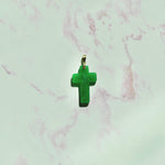 Load image into Gallery viewer, Green Jade Cross Pendant
