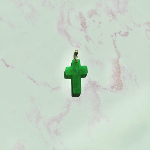 Green Jade Cross Pendant