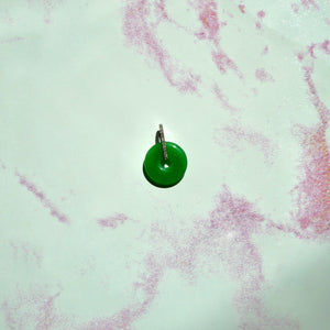 Mini Green Jade Money Coin Pendant