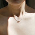 Load image into Gallery viewer, Sideways Oval Diamond Pendant Necklace
