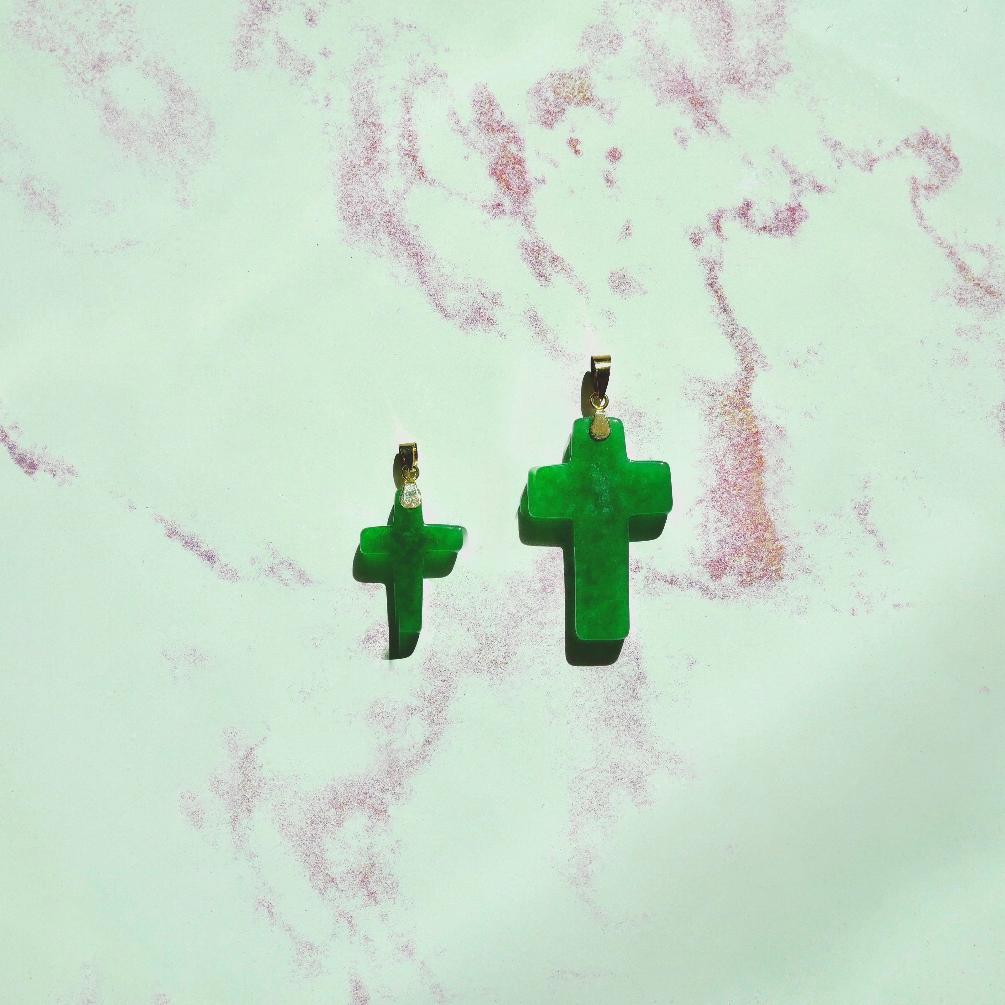 Green Jade Cross Pendant