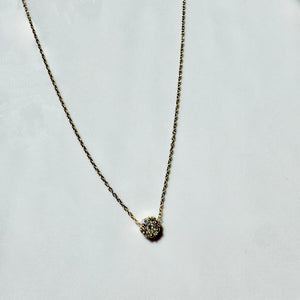 Mini Flower Cluster Natural Diamond Pendant