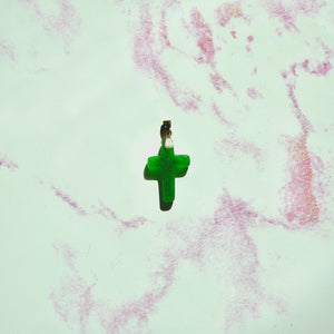 Green Jade Cross Pendant