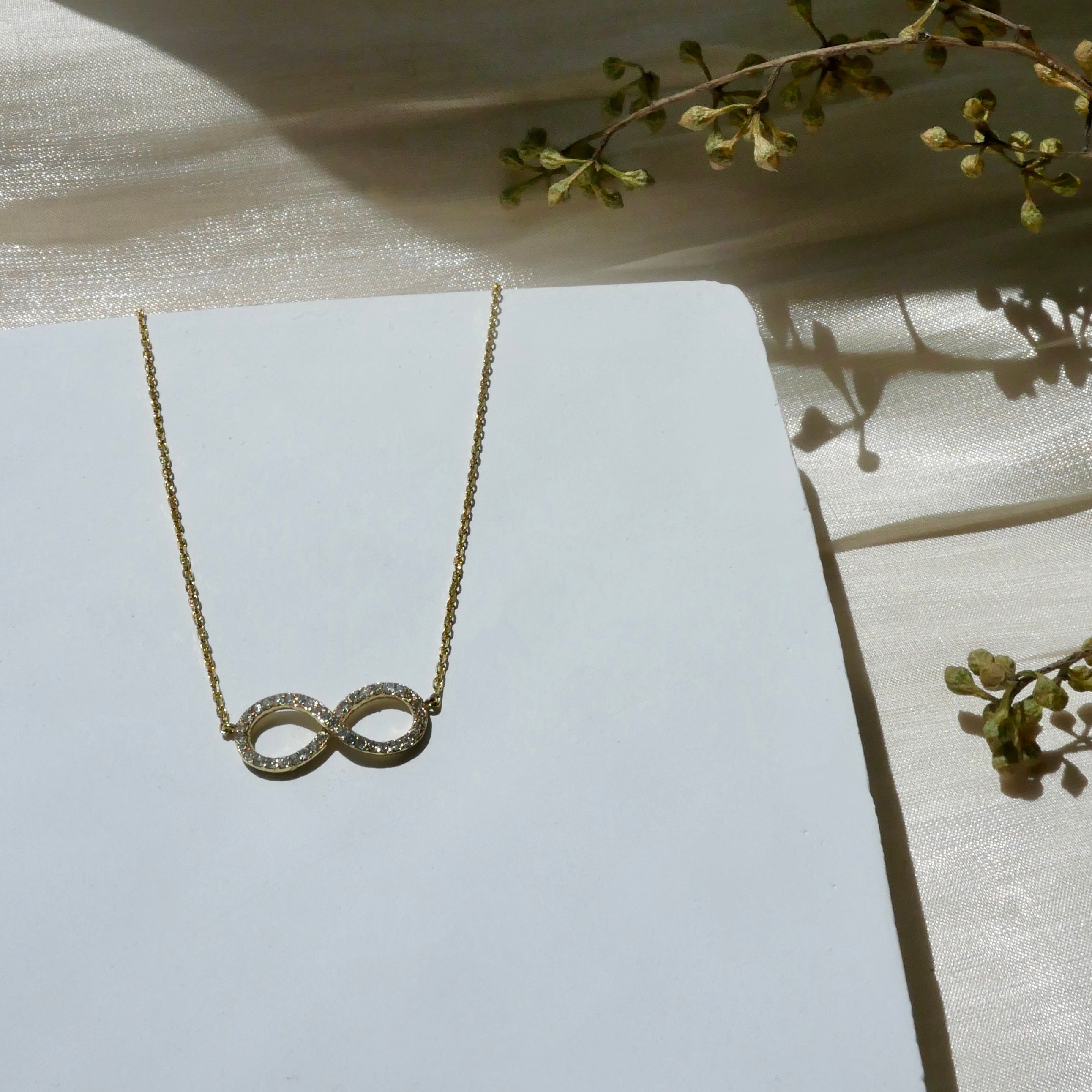 Infinity Diamond Pendant Necklace