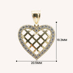 Load image into Gallery viewer, Quilted Heart Pendant
