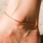 Load image into Gallery viewer, Solid Yellow Gold Figaro Anklet 1.9mm
