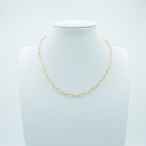 14K Yellow Gold Square Paperclip Chain
