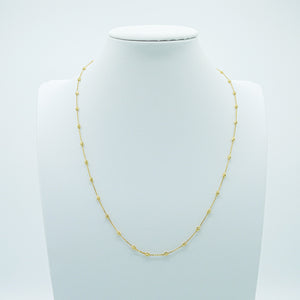 14K Solid Yellow Gold Shell Chain
