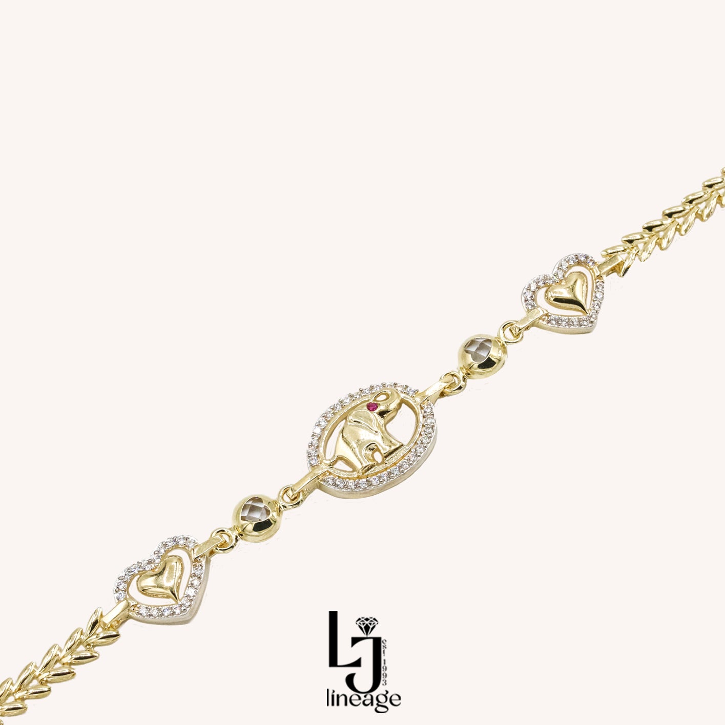 Heart Elephant Bracelet