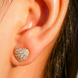 Clustered Heart Stud Earrings
