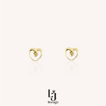 Load image into Gallery viewer, Openwork Twisted Heart Stud Earrings
