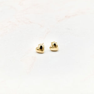 Puffy Heart Stud Earrings