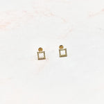 Load image into Gallery viewer, Open Square Stud Earrings
