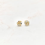 Load image into Gallery viewer, Tri-Color Flower Stud Earrings
