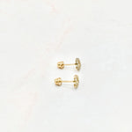 Load image into Gallery viewer, White Heart Stud Earrings
