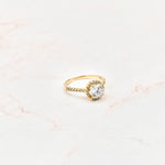 Load image into Gallery viewer, Halo Solitaire CZ Ring
