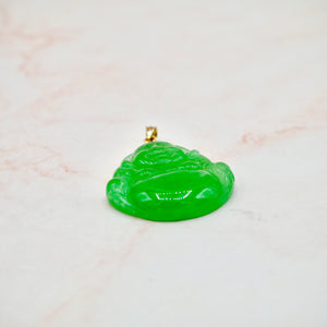 Green Jade Buddha Pendant