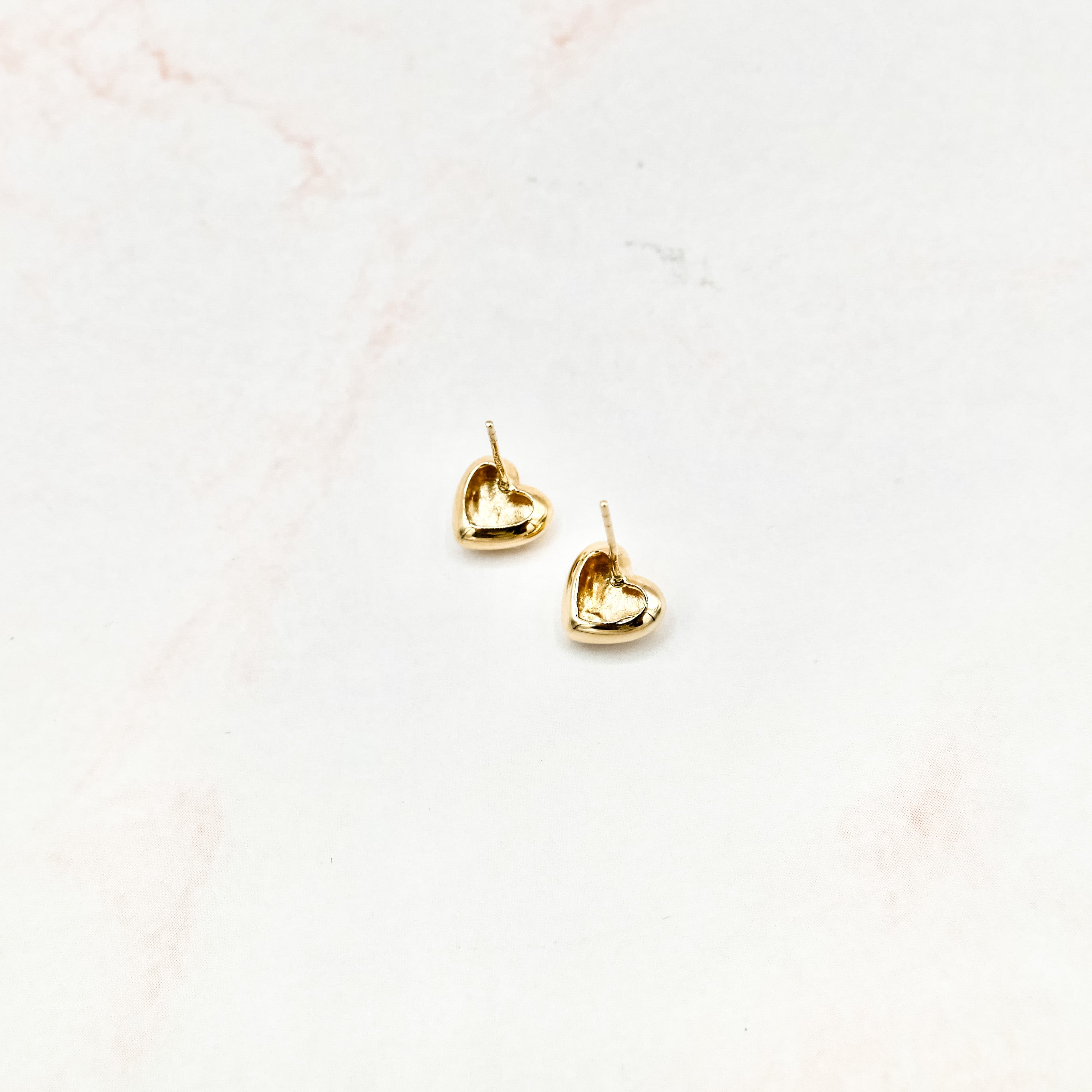 Puffy Heart Stud Earrings