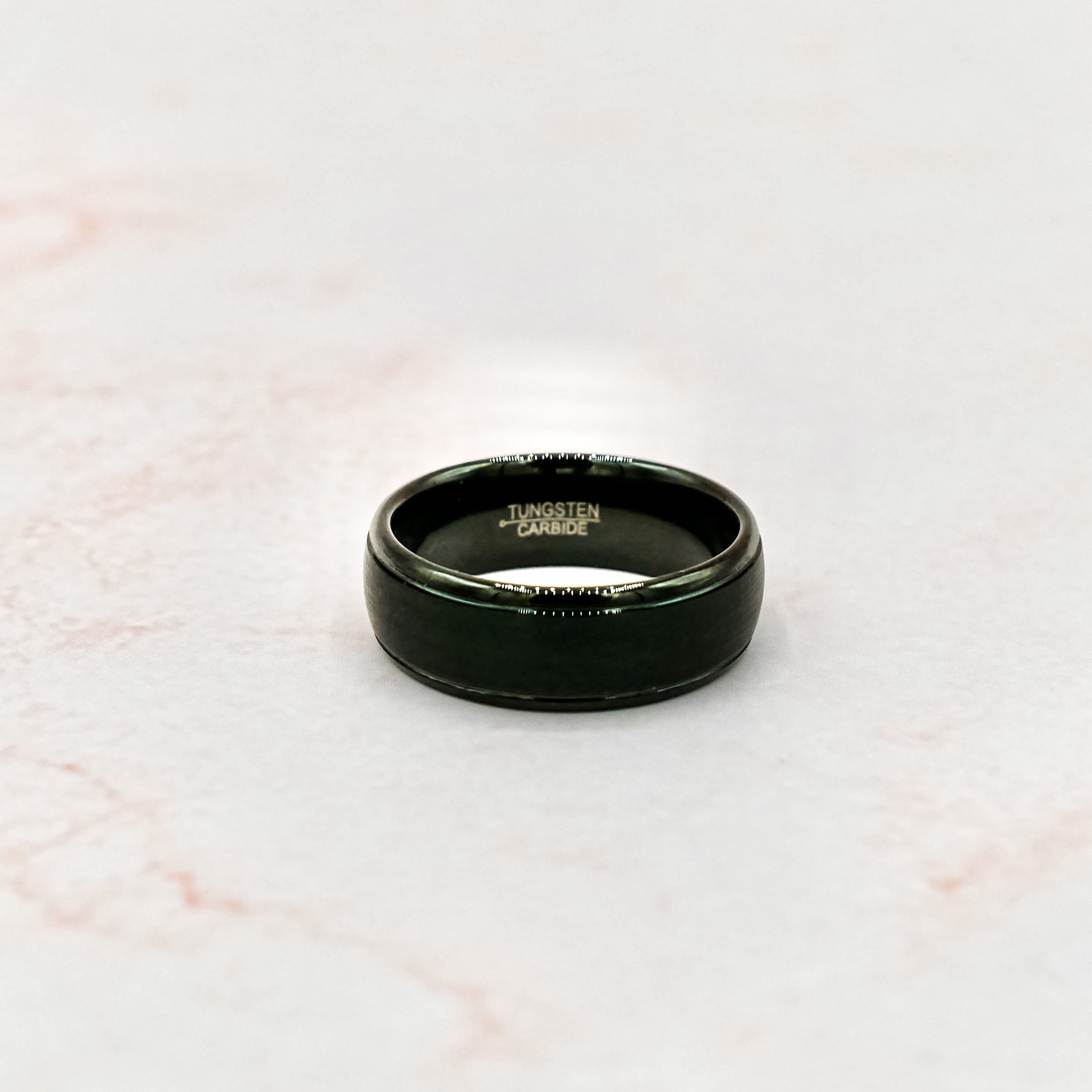 Tungsten Black Matte Domed Ring
