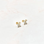 Load image into Gallery viewer, White Butterfly Stud Earrings
