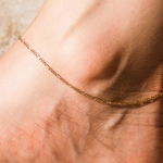 Load image into Gallery viewer, Two-Tone Figaro Anklet 1.8mm
