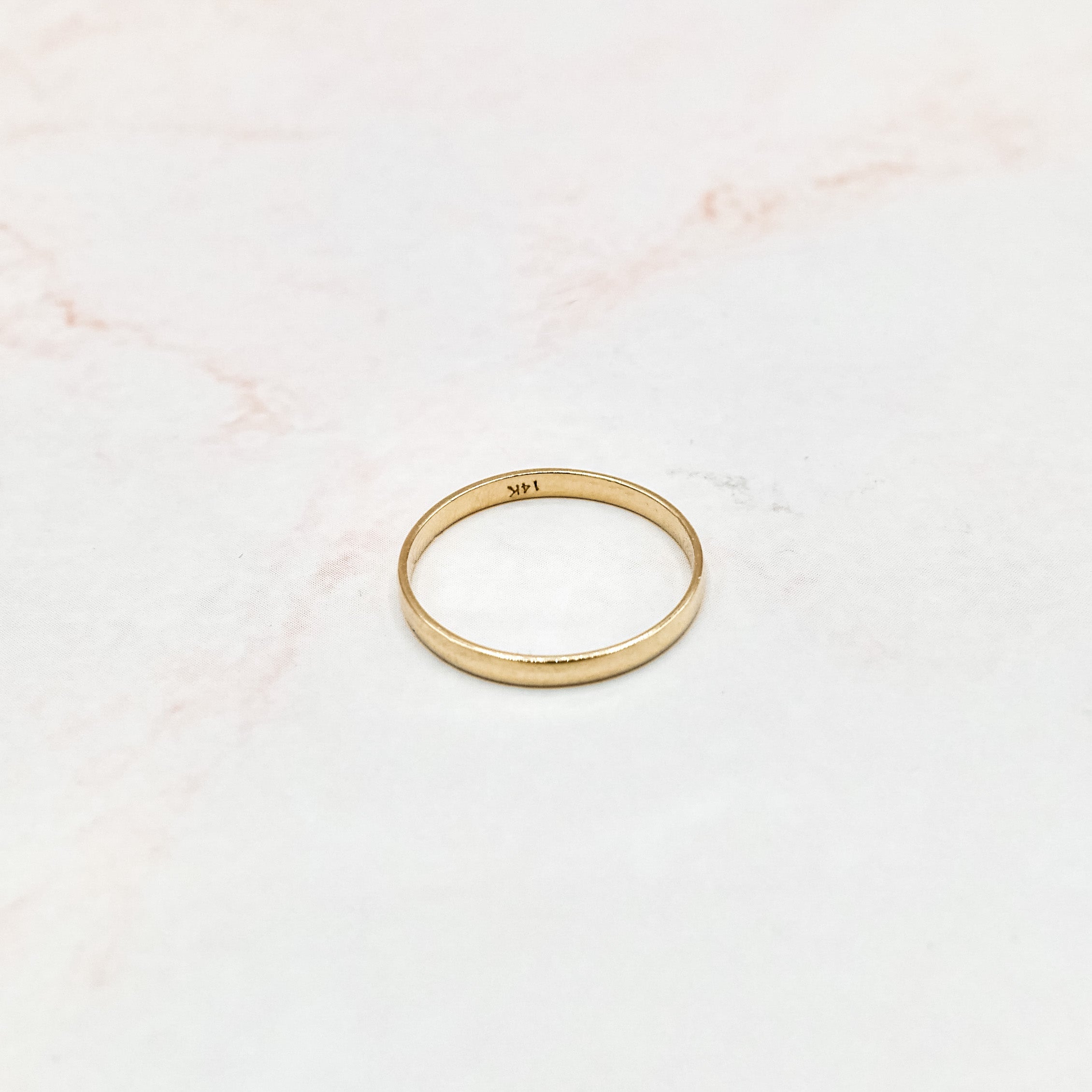 Thin Yellow Gold Band Ring