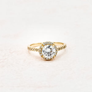 Halo Solitaire CZ Ring