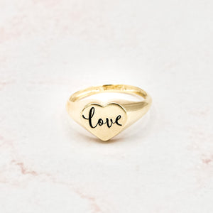 Engraved Love Ring