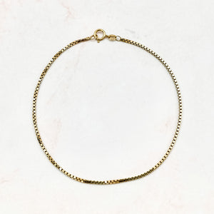 Box Chain Anklet 1.2mm