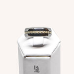 Load image into Gallery viewer, Tungsten Carbide Grooved Braided Ring 8MM
