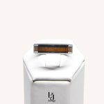 Load image into Gallery viewer, Tungsten Carbide Mahogany Wood Inlay Ring 6MM
