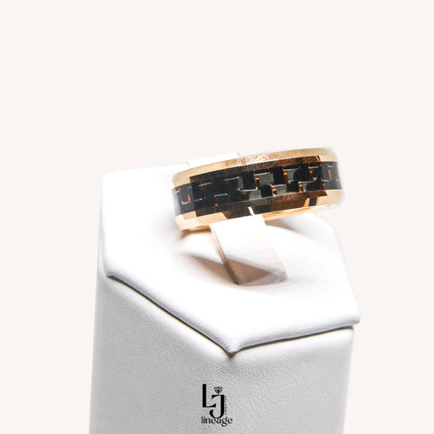 Tungsten Carbide Rose Gold Colored Ring 8MM
